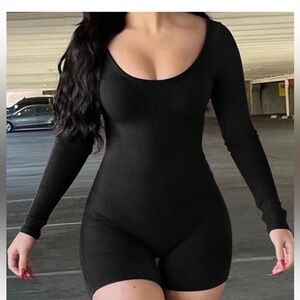 SHEIN Black Long Sleeve Dress